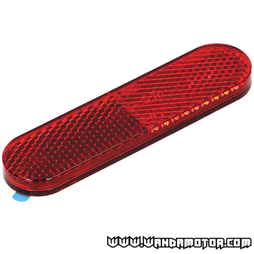 Reflector oval 95x25 self-adhesive red